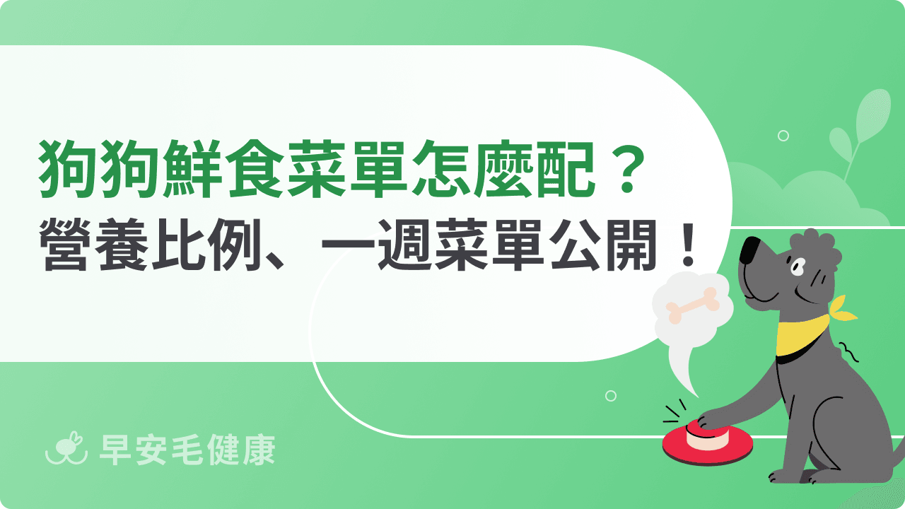 狗狗鮮食菜單怎麼搭配？營養比例原則＋一週範例公開！