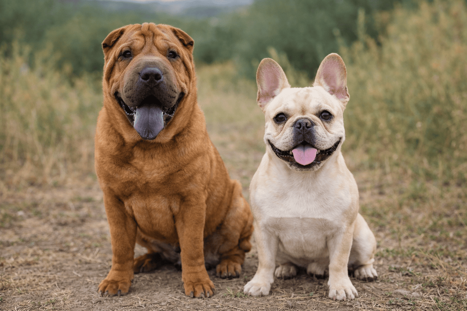 沙皮狗與法鬥比較圖